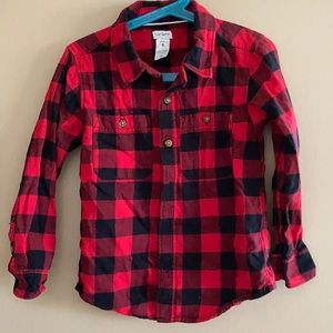 Boys Buffalo plaid button down size 6